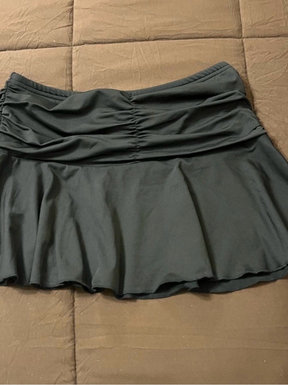 SHEIN Black Ruched Waist Mini Skirt